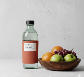 De foto van het product Gerecyclede Glazen Waterfles - Helder Water